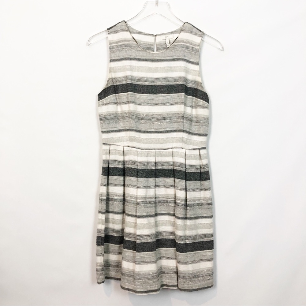 Joie Caya Cotton Dress Fit Flare Gray S - Picture 4 of 7